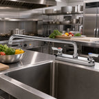 Thumbnail image #2 for Krowne Silver Series 13-816L Deck-Mount Manual Faucet, 8-Inch Centers, 16-Inch Swing Spout, Ceramic Valves