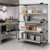 Thumbnail image #2 for Quantum 72 Inch Wide x 21 Inch Deep x 63 Inch High 304 Stainless Steel Solid Shelving Starter Kit