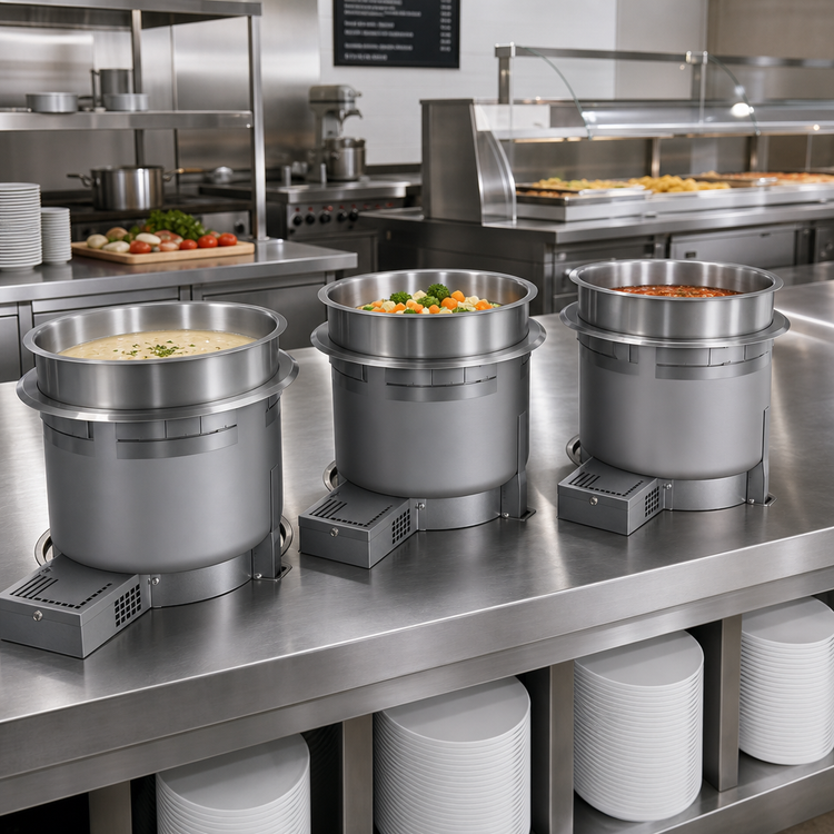 Product image #2 for Hatco Drop-In Round Uninsulated High-Watt Heated Well, 11 Quart, Without Drain