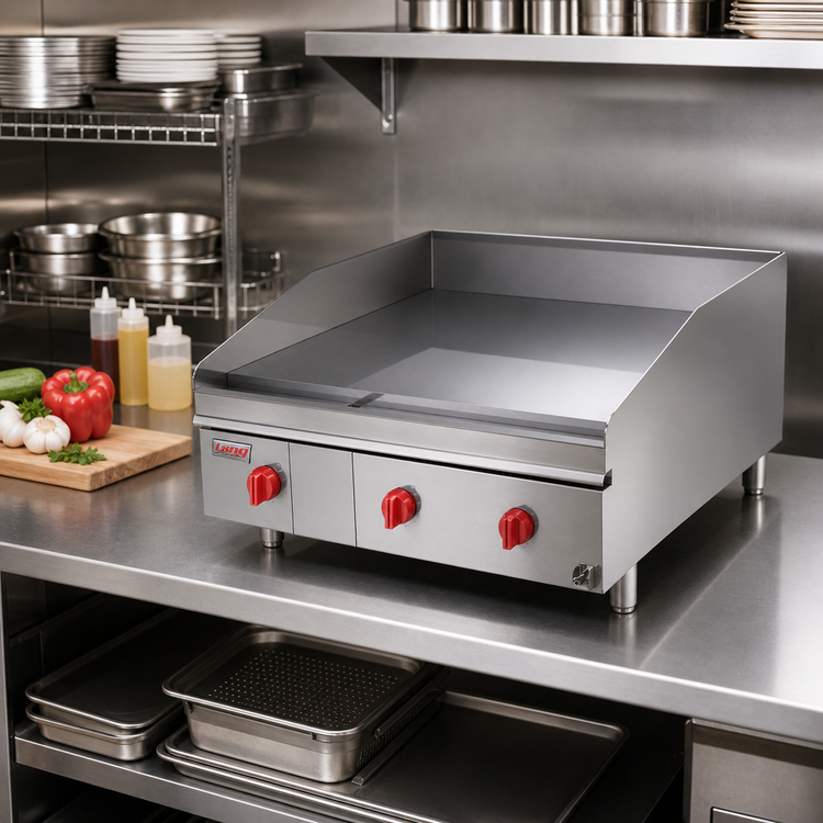 Product image #3 for Lang LG Series 48-Inch Electric Countertop Extended-Depth Griddle with 1-Inch Chrome Plate and Solid State Controls