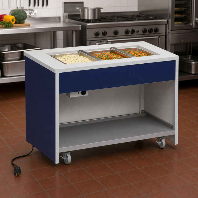 Product image #2 for Atlas Metal INFH-2 Mobile Hot Food Unit with 2-Pan Capacity