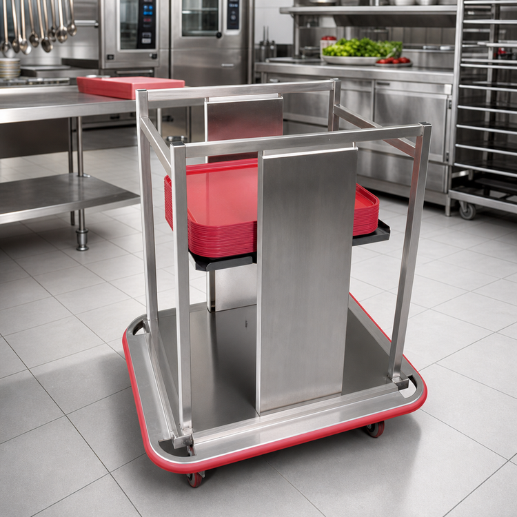 Product image #2 for Carter-Hoffmann Open Mobile 2-Stack Tray Dispenser for 15 x 20 Trays
