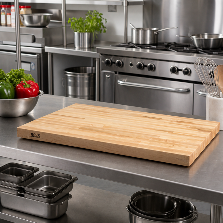 Product image #2 for Boos Block Blended Edge Grain Maple Kitchen Countertop, 18 x 25 x 1-1/2 Inches, Varnique Finish