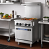 Thumbnail image #2 for Turbo Air Radiance 24-Inch Heavy Duty LP Gas Restaurant Range with 3/4-Inch Thermostatic Griddle and Space Saver Oven