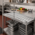 Thumbnail image #3 for Eagle Quik-Set 42 Inch x 24 Inch Louvered Solid Shelf, 304 Stainless Steel