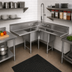 Thumbnail image #2 for John Boos Pro-Bowl 3-Compartment Corner Sink with Dual 30-Inch Drainboards, 16-Gauge Stainless Steel