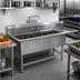 Thumbnail image #2 for John Boos Pro-Bowl 3-Compartment Sink with Right Drainboard, 18 x 18 x 12 Bowls, 14-Gauge Stainless Steel