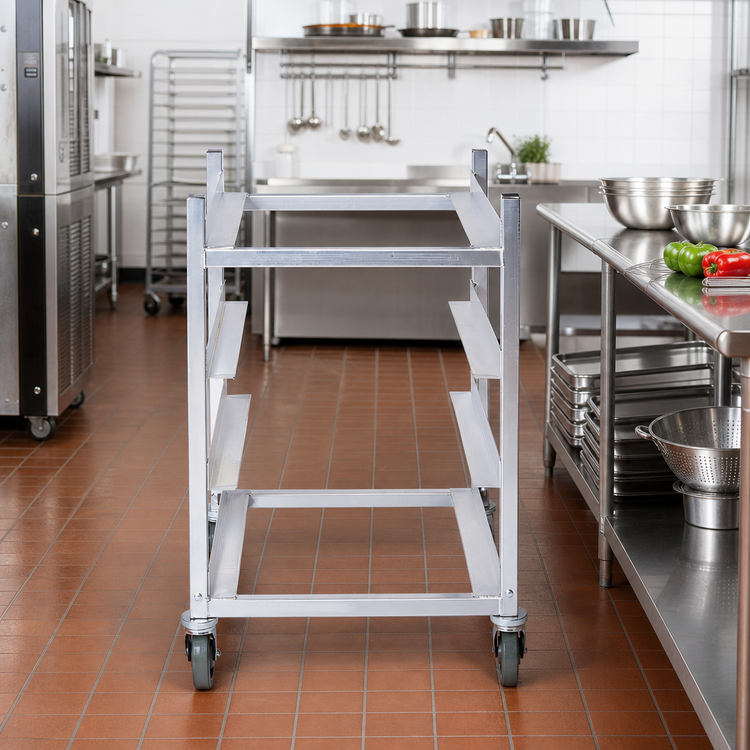 Product image #3 for Channel Manufacturing GRR-83 Aluminum Glass Rack Dolly for 20 x 20 Inch Racks, 4-Rack Capacity