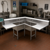 Thumbnail image #2 for BK Resources Corner Three-Compartment Soiled Dishtable with 10