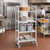 Thumbnail image #3 for Cambro Camshelving Premium High Density Mobile Starter Unit, 21 x 36 x 75-1/4-Inch, 4-Tier Solid Shelving, Speckled Gray