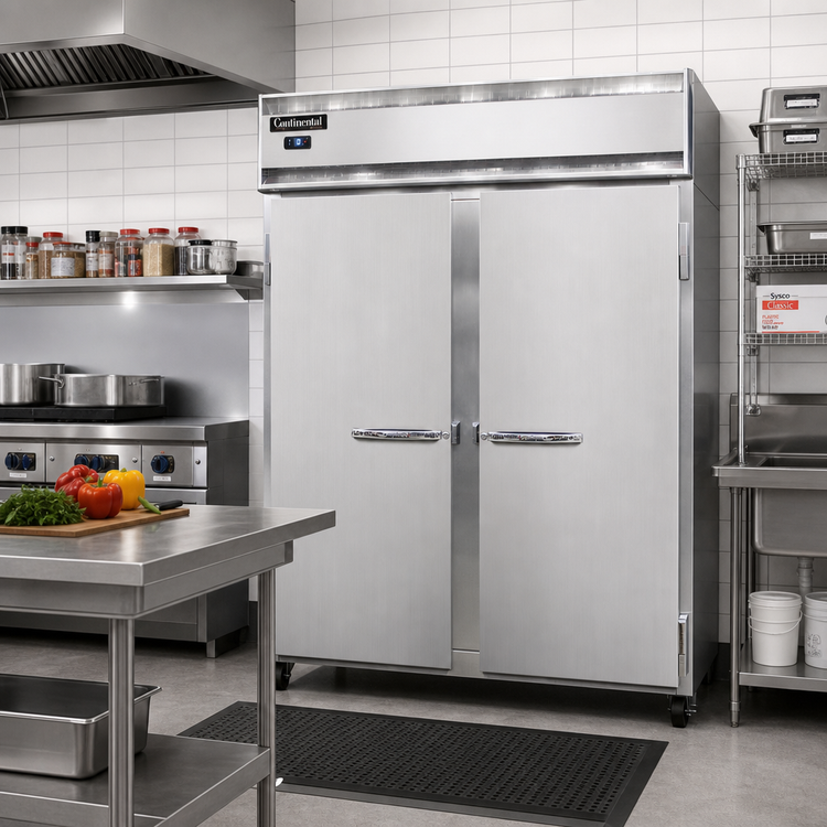Product image #2 for Continental Refrigerator 2FESN Extra-Wide Two-Section Shallow Depth Reach-In Freezer