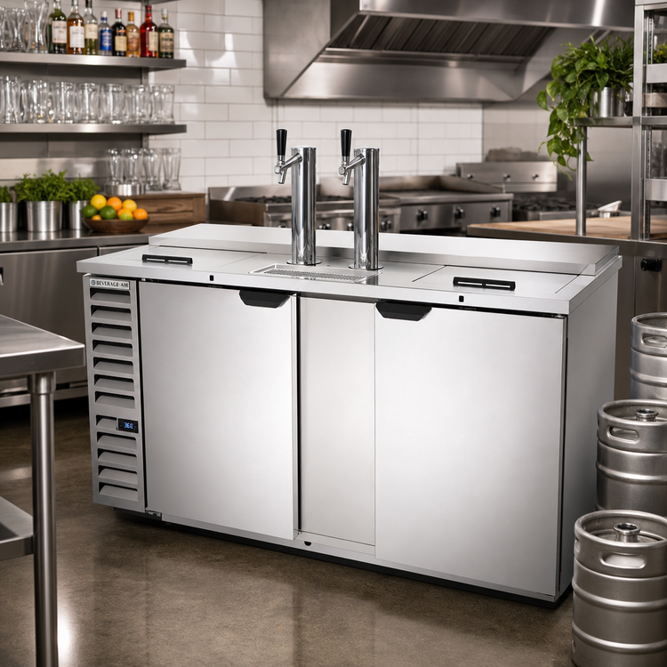 Product image #2 for Beverage-Air DD68HC-C-S Club Top Direct Draw Beer Dispenser with Dual Single-Faucet Towers