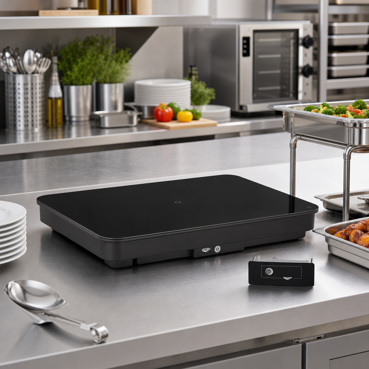 Product image #2 for Mirage® 16-Inch x 23-Inch Drop-In Full-Size Induction Buffet Warmer with Black Tempered Ceramic Glass Top