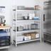 Thumbnail image #2 for Fermostock 4-Tier Stationary Starter Polymer Shelving Unit, 71 Inch H x 38 Inch W x 14 Inch D