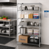 Thumbnail image #2 for Quantum WR86-1242C-5 Wire Shelving Starter Kit — 42 in W x 12 in D x 86 in H, 5-Shelf, Chrome Plated