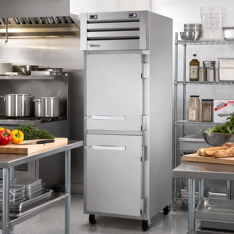 Product image #2 for True SPEC SERIES One-Section Dual-Temperature Reach-In Refrigerator/Freezer with 2 Half Doors and Top-Mounted Compressor