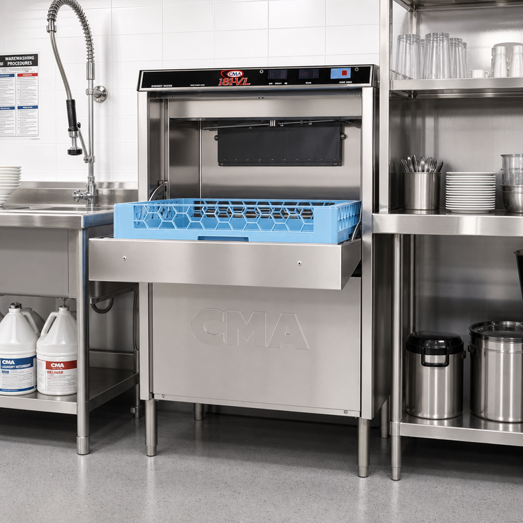 Product image #3 for CMA Energy Mizer 181-VL High Temperature Heat Recovery Undercounter Dishwasher / Glasswasher