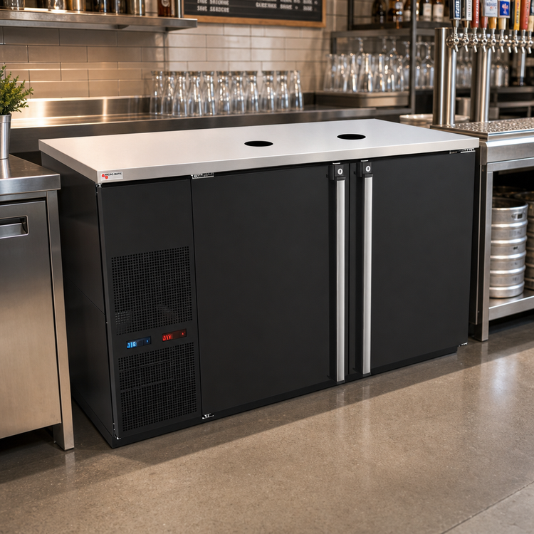 Product image #2 for Micro Matic Pro-Line E-Series Flat Top Two-Section Dual-Temperature Beer Dispenser, 8 1/6 Barrel Keg Capacity