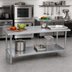 Thumbnail image #2 for Duke Manufacturing 72-Inch x 30-Inch 16-Gauge Stainless Steel Work Table with Undershelf and Posts