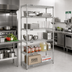 Thumbnail image #2 for Eagle Group 5-Tier Wire Shelving Starter Unit with QuadTruss Shelves, 36W x 21D x 74H, Stainless Steel Finish