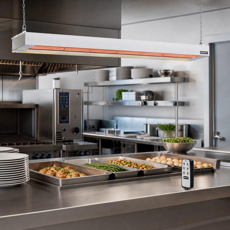Product image #2 for Nemco 60-Inch Single Lighted Remote-Controlled Infrared Strip Heater