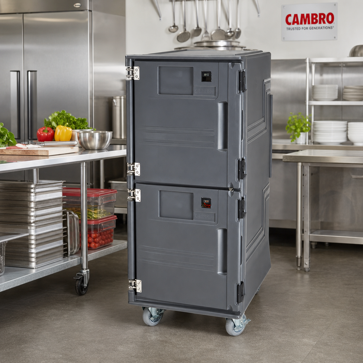 Product image #2 for Cambro Pro Cart Ultra Security Package 28-Inch Wide 2-Compartment Electric Front-Loading Hot/Cold Food Pan Carrier