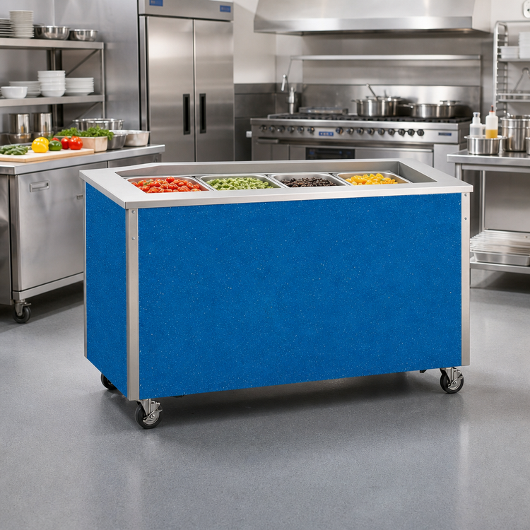 Product image #3 for Vollrath 4-Series Signature Server Ice-Cooled Stainless Steel Countertop Cold Food Station, 60 Inch W x 28 Inch D x 30 Inch H, 4-Pan