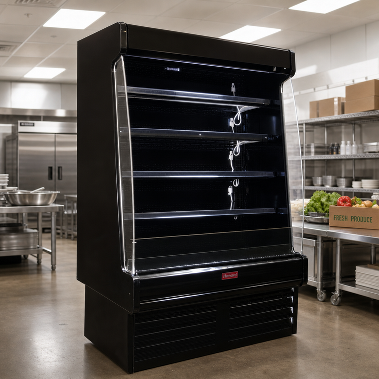 Product image #2 for Howard-McCray 35E Series 39-Inch Wide Open Merchandiser, Remote Refrigeration, 4 Rows of Lit Shelves