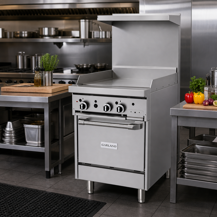 Product image #2 for Garland GFE Starfire Pro 24-Inch Gas Restaurant Range with Thermostatic Griddle and Space Saver Oven