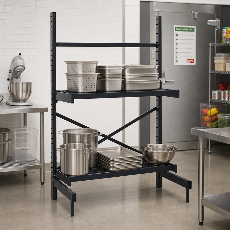 Product image #2 for Metro SmartLever 30 in. x 42 in. Cantilevered Shelving Starter Unit Kit