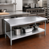 Thumbnail image #2 for John Boos Stallion 18 x 30 x 24 Inch Stainless Steel Equipment Stand with Adjustable Undershelf
