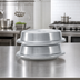 Thumbnail image #2 for Vollrath Round Custom Satin-Finish Stainless Steel Plate Cover for 9 to 10-Inch Plates