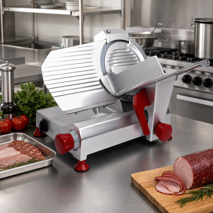 Product image #2 for Trento 12-Inch Belt-Driven Manual Gravity Feed Meat Slicer, 110V, 0.35 HP