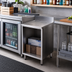 Thumbnail image #2 for CHOICE Underbar Drainboard Cabinet Base, Open Front, 12 Inch W x 19 Inch D, Stainless Steel, No Doors