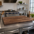 Thumbnail image #2 for Boos Block American Black Walnut Blended Edge Grain Kitchen Countertop, 30 x 25 x 1-1/2 Inch, Penetrating Oil Finish