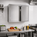 Thumbnail image #2 for BK Resources 30-Inch Wall-Mounted Stainless Steel Cabinet with Hinged Doors