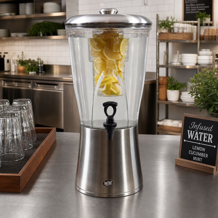 Product image #2 for TableCraft Silhouette 3-1/2 Gallon Beverage Dispenser with Infuser