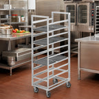 Thumbnail image #2 for Channel Manufacturing 445A Single-Section Aluminum Cafeteria Tray Rack, End Load, 40-Tray, 15 x 20 Inch Trays, 3-Inch Spacing