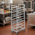 Thumbnail image #2 for Channel Manufacturing Single-Section Aluminum Cafeteria Tray Rack, End Load, 40-Tray Capacity for 15 x 20 Inch Trays