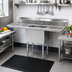 Thumbnail image #2 for Fabricated 1-Compartment Sink with Left and Right Drainboards, 24 x 24 x 14 Bowl, 60 Inch Wide