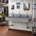 Thumbnail image #2 for Advance Tabco 60-Inch Wall-Mounted Multiwash Hand Sink with 3 Electronic Faucets