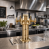Thumbnail image #2 for Mini-Mushroom Countertop Air-Cooled 4-Faucet Draft Beer Tower, Polished Brass