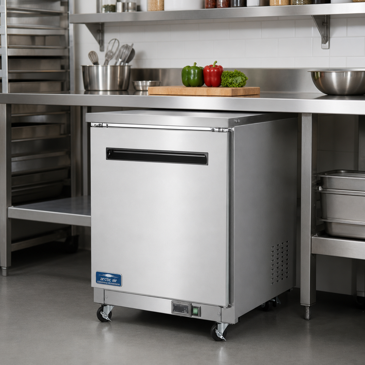 Product image #2 for Arctic Air 27-Inch 1-Section Undercounter Worktop Freezer with Solid Right-Hinged Door