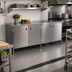 Thumbnail image #2 for 16 Gauge Stainless Steel Enclosed Base Work Table with Hinged Doors, 120 x 30 Inches