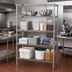 Thumbnail image #2 for Quantum Stationary Wire Shelving Starter Kit, 36 x 30 x 86 Inches, 4 Shelves, Chrome-Plated