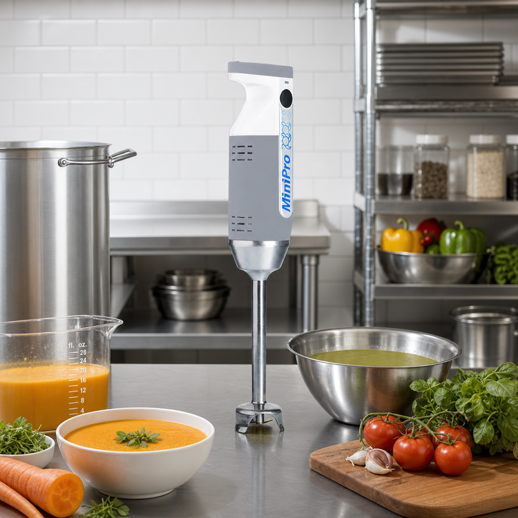 Product image #2 for MiniPro Hand-Held Variable-Speed Immersion Blender with 7-Inch Detachable Shaft, 230V