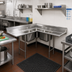 Thumbnail image #2 for Advance Tabco 94-K5-11D 3-Compartment Corner Sink with 10-Inch Left and Right Drainboards