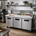 Thumbnail image #2 for Hoshizaki Steelheart 72-Inch Three-Section Sandwich Top Refrigerator Prep Table