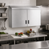 Thumbnail image #2 for Advance Tabco Wall-Mounted Enclosed Stainless Steel Storage Cabinet with 2 Hinged Doors and Shelf, 60 x 15 Inch