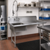 Thumbnail image #2 for John Boos 50-Inch Straight Soiled Undercounter Dishtable with Left 20-Inch x 20-Inch x 8-Inch Pre-Rinse Sink